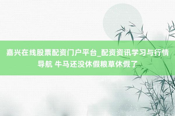 嘉兴在线股票配资门户平台_配资资讯学习与行情导航 牛马还没休假粮草休假了