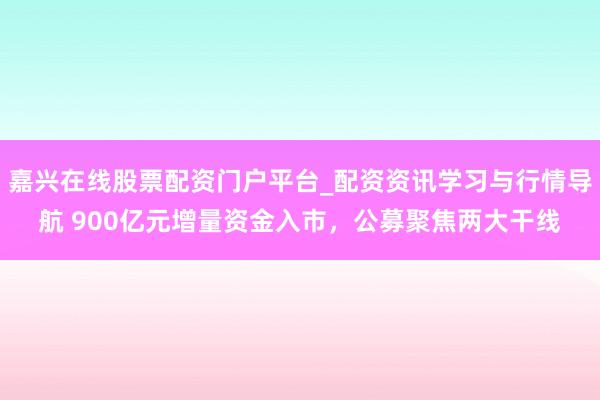 嘉兴在线股票配资门户平台_配资资讯学习与行情导航 900亿元增量资金入市，公募聚焦两大干线