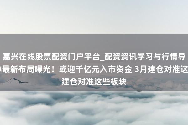 嘉兴在线股票配资门户平台_配资资讯学习与行情导航 公募最新布局曝光!或迎千亿元入市资金 3月建仓对准这些板块