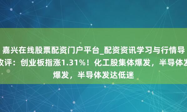 嘉兴在线股票配资门户平台_配资资讯学习与行情导航 A股收评：创业板指涨1.31%！化工股集体爆发，半导体发达低迷