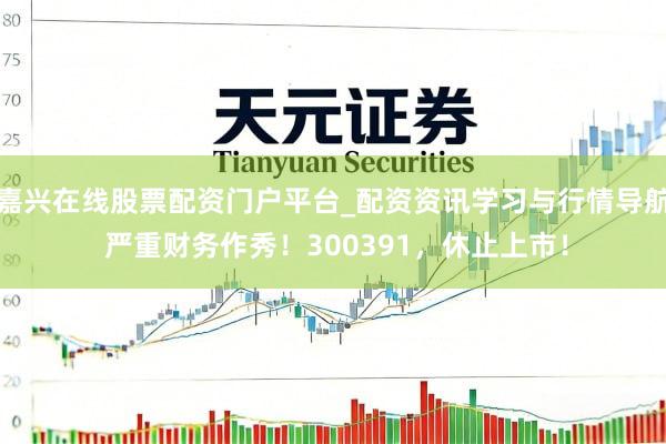 嘉兴在线股票配资门户平台_配资资讯学习与行情导航 严重财务作秀！300391，休止上市！