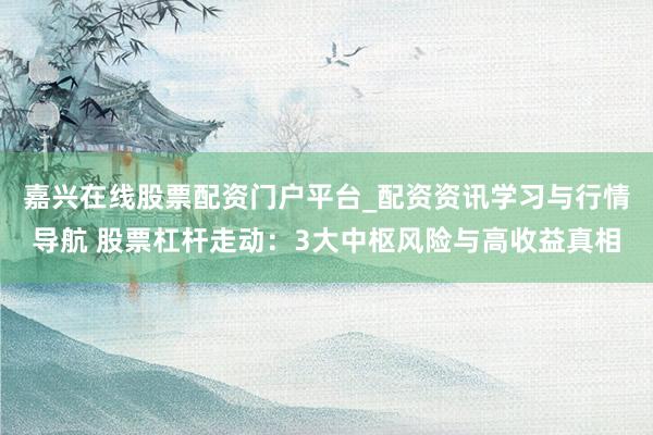 嘉兴在线股票配资门户平台_配资资讯学习与行情导航 股票杠杆走动:3大中枢风险与高收益真相