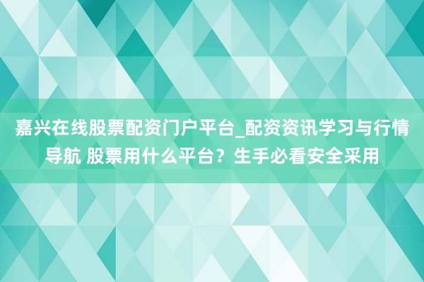 嘉兴在线股票配资门户平台_配资资讯学习与行情导航 股票用什么平台?生手必看安全采用